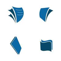 Paper icon logo set design vector