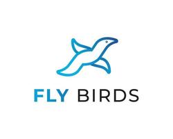 birds flat minimalist business logo design vector