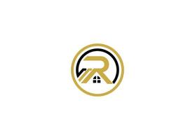 R initial modern logo design vector icon template