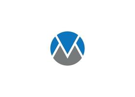 MV initial logo design vector icon template