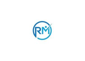 rm letter initial modern logo design vector icon template