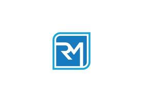 rm letter initial modern logo design vector icon template