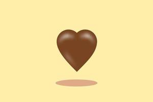 ilustración de signo de icono de amor de chocolate vector