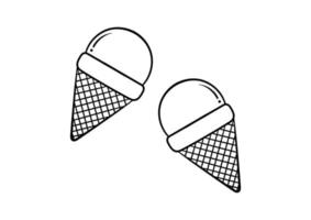 hand drawn ice cream vector