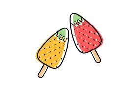 hand drawn ice cream vector