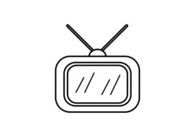 television outline on white background vector