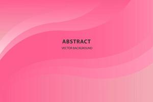 Abstract background of wavy curved stripes with shadows in pink colors vector