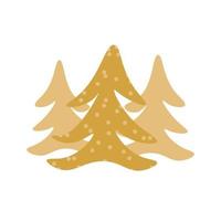 Abstract Golden Spruce Trees vector