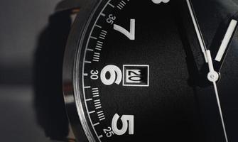 Macro shot of a luxury wristwatch photo