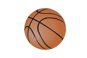 pelota de baloncesto sobre un fondo blanco. foto
