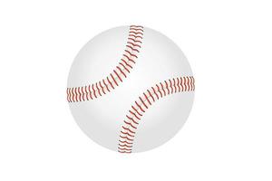 Baseball Leather Ball Isolated On White. SoftBall Base Ball photo