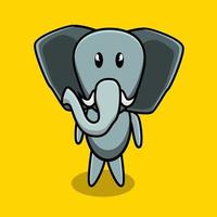 elephant cute character vector