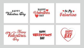 Happy valentine's day background with heart pattern and typography typographic lettering of text. Romantic love wallpaper banner. Quote, phrase and greeting. Vector illustration.