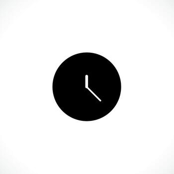 icono de reloj. estilo plano del símbolo del tiempo del reloj. diseño de icono de sitio web, logotipo, aplicación, interfaz de usuario. ilustración - vector. Eps10. vector