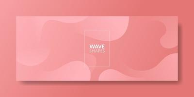 Abstract Pink Fluid Wave Background vector