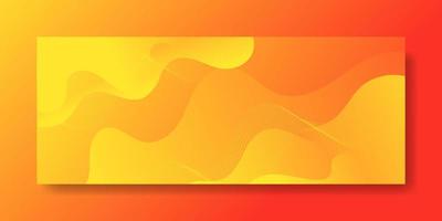 Abstract Orange Fluid Wave Background vector