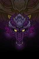 Purple dragon vector illustration