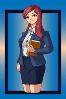 Beautiful teacher girl in teachers day character illustration vector