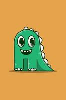 Cute dinosaurs cartoon illustration vector