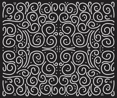 patrón monocromático blanco y negro de patrones de perlas vector