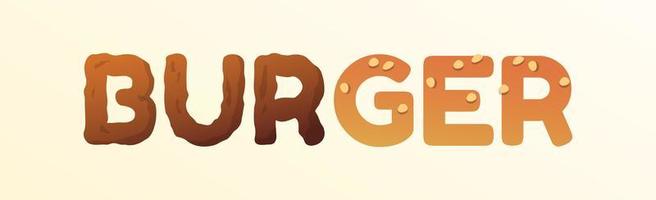 Logo word BURGER stylized as fast food - Vector