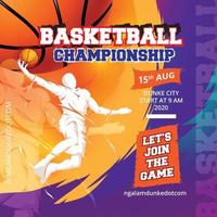 basketball championship flyer template vector