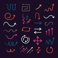 Various Colorful Style Arrow Set vector