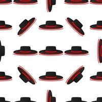 Illustration on theme pattern mexican hats sombrero vector