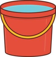 bucket Vector illustration on a transparent background. Premium quality symbols. Vector Line Flat color  icon for concept and graphic design.