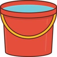 bucket Vector illustration on a transparent background. Premium quality symbols. Vector Line Flat color  icon for concept and graphic design.