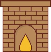 Ilustración de vector de chimenea sobre un fondo transparente. símbolos de primera calidad. icono de color plano de línea vectorial para concepto y diseño gráfico.