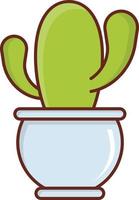 Ilustración de vector de cactus sobre un fondo transparente. símbolos de primera calidad. icono de color plano de línea vectorial para concepto y diseño gráfico.