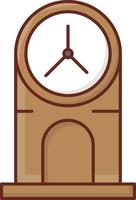 Ilustración de vector de reloj sobre un fondo transparente. símbolos de primera calidad. icono de color plano de línea vectorial para concepto y diseño gráfico.