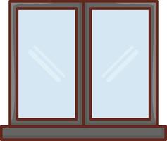 Ilustración de vector de ventana sobre un fondo transparente. símbolos de primera calidad. icono de color plano de línea vectorial para concepto y diseño gráfico.