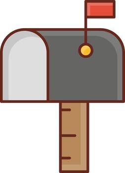 postbox Vector illustration on a transparent background. Premium quality symbols. Vector Line Flat color  icon for concept and graphic design.