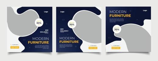 Exclusive furniture sale instagram story and template vector