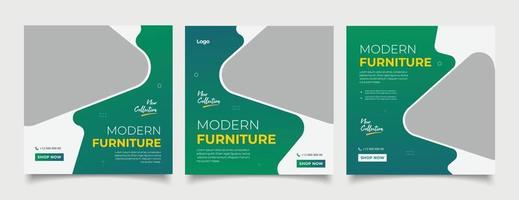Exclusive furniture sale instagram story and template vector