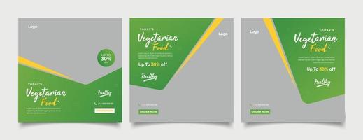 social media instagram post template. Suitable for Social Media Post Restaurant and culinary Promotion. vector