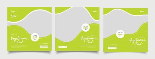 social media instagram post template. Suitable for Social Media Post Restaurant and culinary Promotion. vector