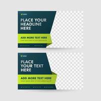 Elegant and Modern Dark green light banner template. Suitable with your business. vector