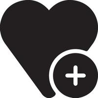 heart with a plus sign vector