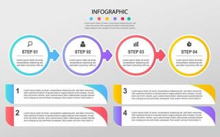 Business infographic design template with options, steps or processes. Can be used for workflow layout, diagram, annual report, web design vector
