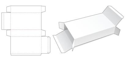 Packaging box die cut template vector