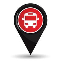 Pointer with bus icon vector