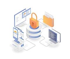 Server data security lock vector