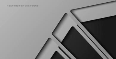 Overlap black and white background with deep shadow and texture, luxury line background concept. vector