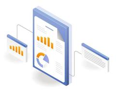 Business data analysis infographic vector