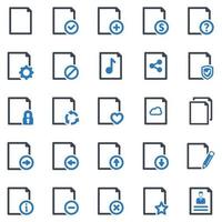 Files Documents Icon Set - vector illustration . file, document, files, documents, page, add, cancel, delete, remove, check, icons .