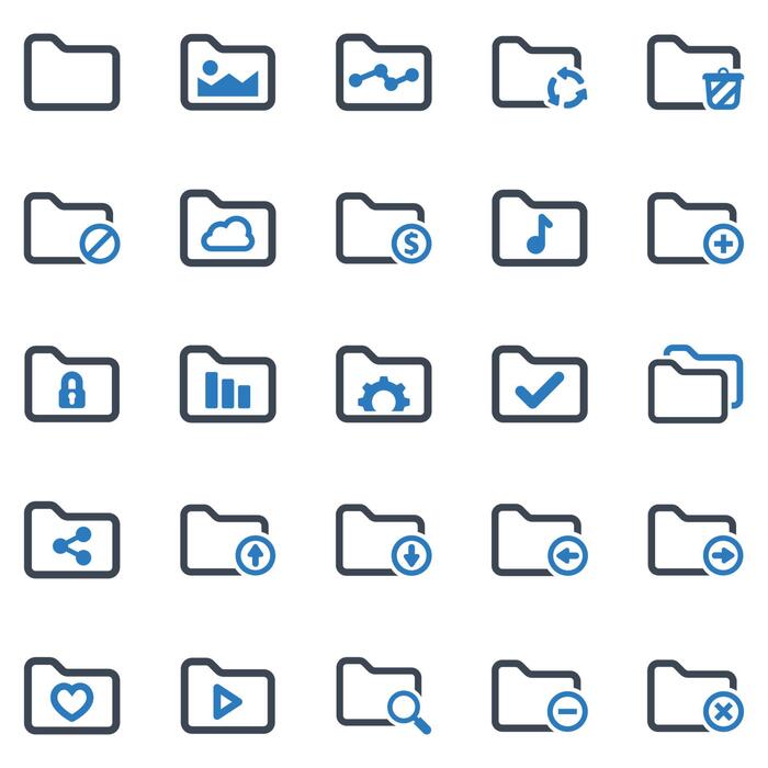 Folder Icon Set Vector Art, Icons, and Graphics for Free Download