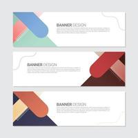 conjunto de plantilla de banners de diseño abstracto vector